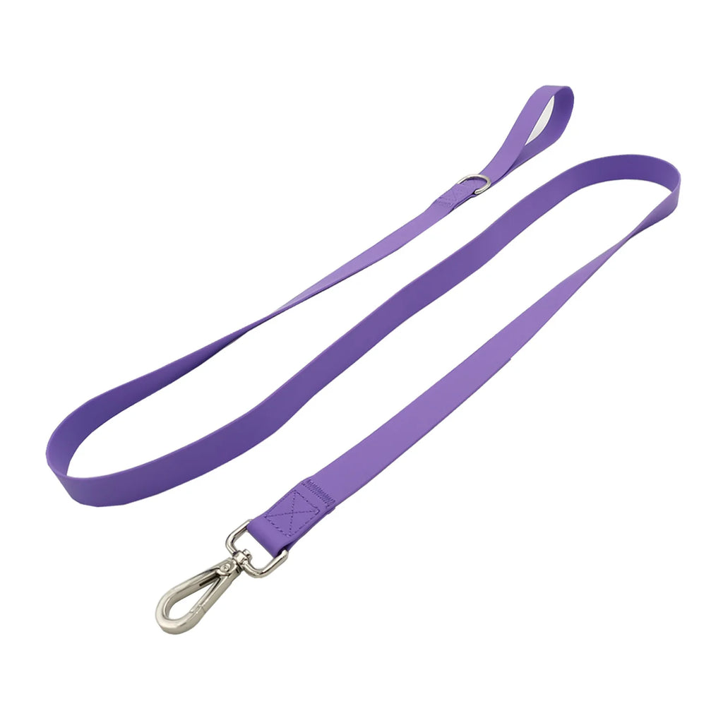 Pet Dog Leash Silicone PVC Towing Rope Collar Purple Wrapped Adhesive Ribbon Waterproof Easy To Clean Dog Towing Rope Supplies